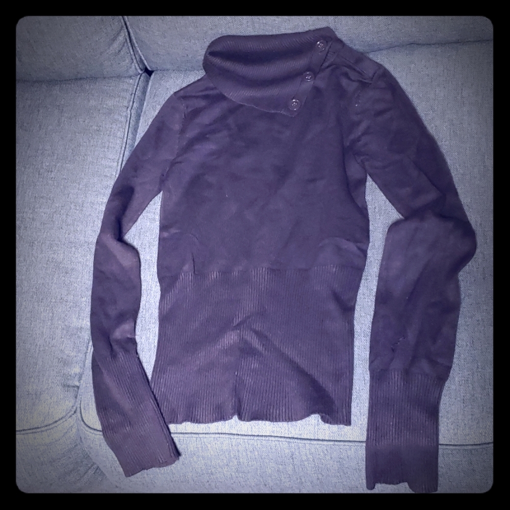 brown turtleneck sweater